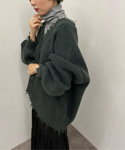 apres jour mignon(アプレジュールミニョン)の「ボーダークシュクシュタートルインナー【ZOZOTOWN限定アイテム】(Tシャツ/カットソー・レディース・グリーン系その他/ブラック/ブラウン系その他・フリー/X-LARGE)」の10枚目の写真