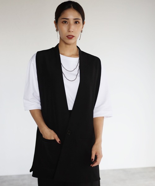＊タグ有 TOUJIURS ストリング ジレ トゥジュー カシュクール ベスト タグ有 TOUJIURS ストリング ジレ トゥジュー カシュクール