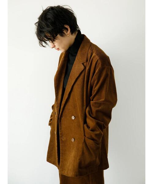 koe（コエ）の「コーデュロイダブルジャケット*（テーラードジャケット・レディース・オフホワイト/グレー/ブラック/キャメル・M/L/S）」の22枚目の写真