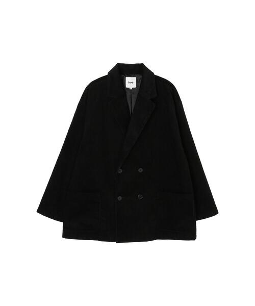 koe（コエ）の「コーデュロイダブルジャケット*（テーラードジャケット・レディース・オフホワイト/グレー/ブラック/キャメル・M/L/S）」の8枚目の写真