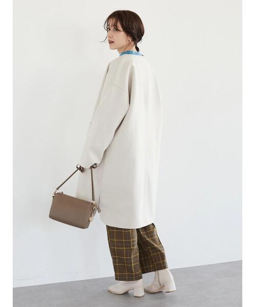 Green Parks(グリーンパークス)の「変形ウィンドペンチェックストレートパンツ*(その他パンツ・レディース・ブラック/ブラウン・FREE)」の16枚目の写真