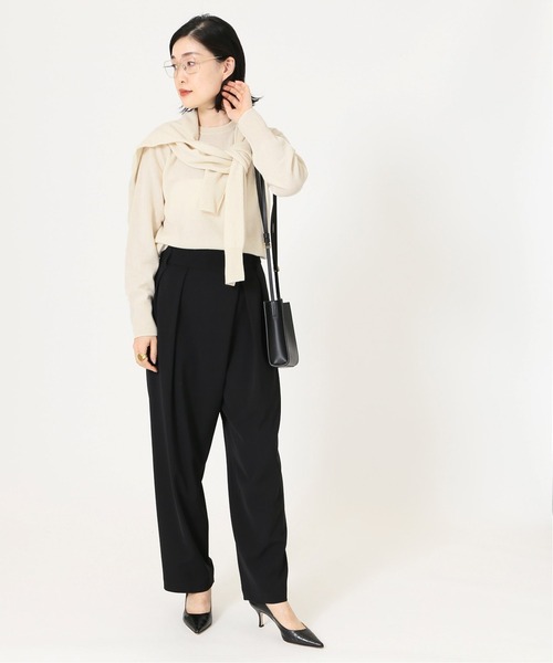 journal standard L'essage（ジャーナルスタンダードレサージュ）の「カシミヤ100 クルーネックプルオーバー◆（ニット/セーター・レディース・ホワイト/ブラック/ブラウン・フリー）」の12枚目の写真