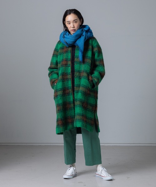 collex(コレックス)の「チェックシャギー中綿コート(その他アウター・レディース・チェック・フリー)」の2枚目の写真