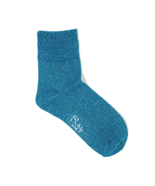 Ray BEAMS（レイビームス）の「Ray BEAMS / グリッター ラメ ソックス（ソックス/靴下・レディース・グリーン/シルバー/ゴールド/パープル/ライトブルー/ピンク/イエロー/ブルー/オレンジ/ミント・ONE SIZE）」の4枚目の写真