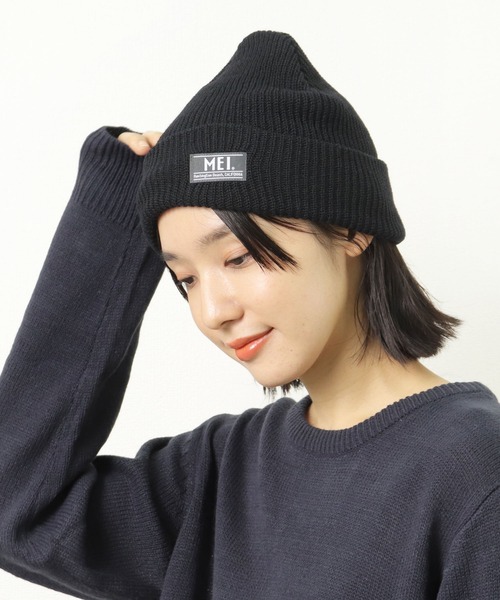 MEI(メイ)の「【 MEI / メイ 】マイクロ アゼ ワッチ ニットキャップ ニット帽(ニットキャップ/ビーニー・メンズ・オリーブドラブ/ブラック/ブラウン/ネイビー/カーキ・FREE)」の2枚目の写真