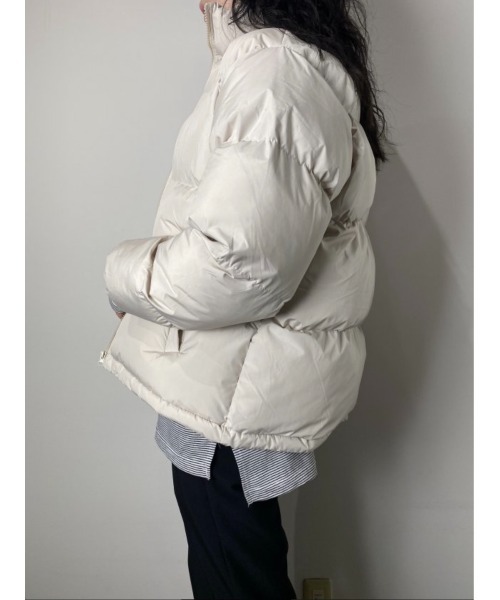 Chikashitsu +(チカシツプラス)の「【Chikashitsu +/チカシツプラス】cropped padding jacket/クロップド パディングジャケット ダウン(その他アウター・メンズ・ブラック/アイボリー・ONE SIZE)」の21枚目の写真