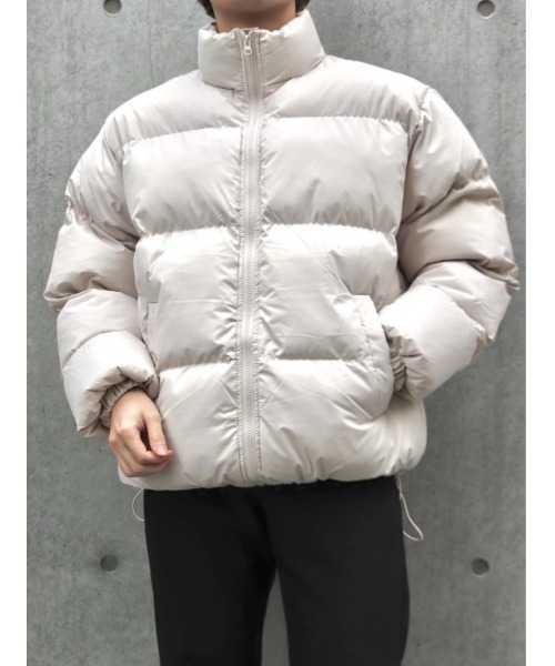 Chikashitsu +(チカシツプラス)の「【Chikashitsu +/チカシツプラス】cropped padding jacket/クロップド パディングジャケット ダウン(その他アウター・メンズ・ブラック/アイボリー・ONE SIZE)」の7枚目の写真