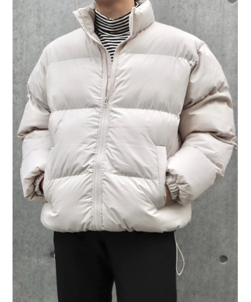 Chikashitsu +(チカシツプラス)の「【Chikashitsu +/チカシツプラス】cropped padding jacket/クロップド パディングジャケット ダウン(その他アウター・メンズ・ブラック/アイボリー・ONE SIZE)」の4枚目の写真