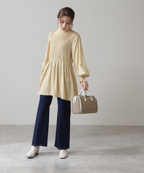 N.（N. Natural Beauty Basic）（エヌエヌナチュラルビューティーベーシック）の「センタープレスフレアパンツ（デニムパンツ・レディース・グレー/ブルー・MEDIUM/SMALL）」の21枚目の写真