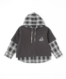XLARGE KIDS（エクストララージキッズ）の「チェックレイヤードパーカ（パーカー・キッズ）」