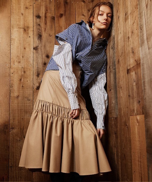 REDYAZEL（レディアゼル）の「ボタン付きドロップシャツ（シャツ/ブラウス・レディース・グリーン/ホワイト系その他/ブルー系その他・FREE）」の17枚目の写真