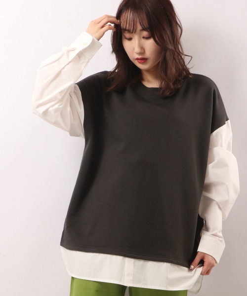 Naivemagic フェイクレイヤードシャツ