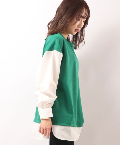 Naivemagic フェイクレイヤードシャツ