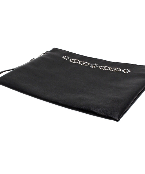 WEGO（ウィゴー）の「WEGO/フラワースタッズクラッチバッグ（クラッチバッグ・メンズ・ブラック・FREE）」の7枚目の写真