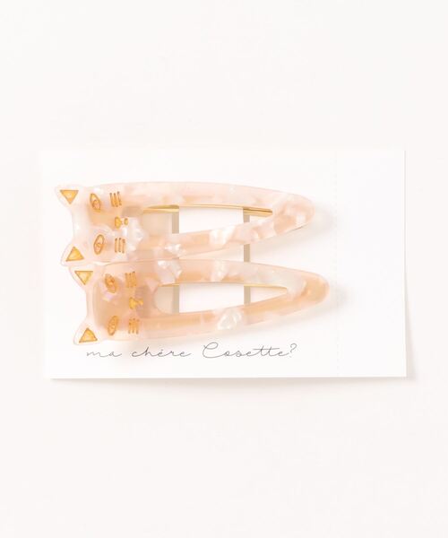 ma chere Cosette?(マシェールコゼット)の「三角アセチネコヘアクリップ/2個セット(バレッタ/ヘアクリップ・レディース・アイボリー/ホワイト/ライトピンク/ベージュ/ブラウン/ブルー系その他/その他/ライトブルー・FREE)」の7枚目の写真