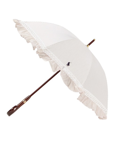 遮光 晴雨兼用日傘 ”ストライプフリル”（長傘）｜POLO RALPH LAUREN