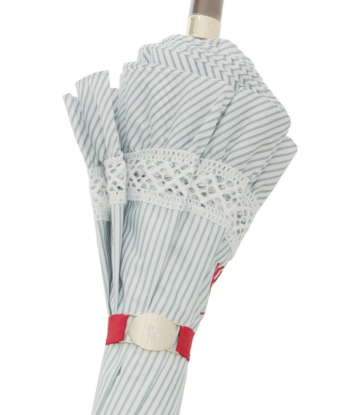 遮光 晴雨兼用日傘 ”ストライプフリル”（長傘）｜POLO RALPH LAUREN