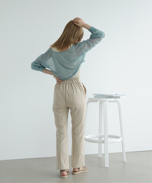 RAY CASSIN(レイカズン)の「ショートシアーニットカーデ(カーディガン/ボレロ・レディース・ブラウン/オレンジ/キナリ/パープル/イエロー/ブルー・FREE)」の9枚目の写真