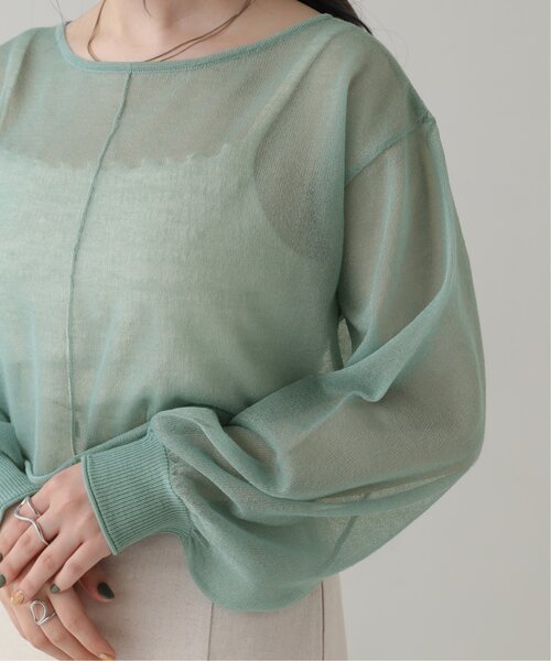 RAY CASSIN(レイカズン)の「ショートシアーニットカーデ(カーディガン/ボレロ・レディース・ブラウン/オレンジ/キナリ/パープル/イエロー/ブルー・FREE)」の11枚目の写真