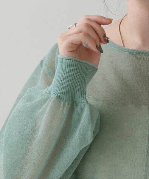 RAY CASSIN(レイカズン)の「ショートシアーニットカーデ(カーディガン/ボレロ・レディース・ブラウン/オレンジ/キナリ/パープル/イエロー/ブルー・FREE)」の12枚目の写真