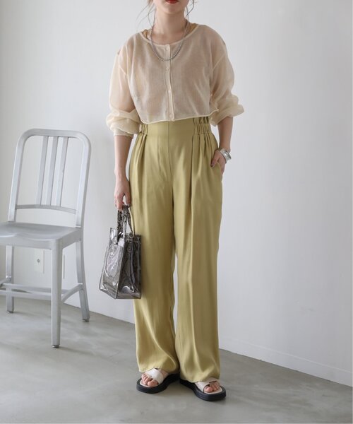 RAY CASSIN(レイカズン)の「ショートシアーニットカーデ(カーディガン/ボレロ・レディース・ブラウン/オレンジ/キナリ/パープル/イエロー/ブルー・FREE)」の19枚目の写真