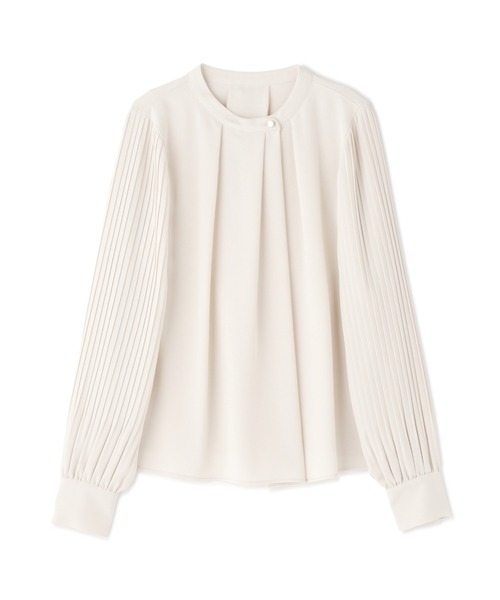 N.（N. Natural Beauty Basic）（エヌエヌナチュラルビューティーベーシック）の「【WEB限定】【追加生産】◆ゴールドボタンプリーツブラウス（シャツ/ブラウス・レディース・ライトブルー/オフホワイト/ライトグリーン・MEDIUM）」の21枚目の写真