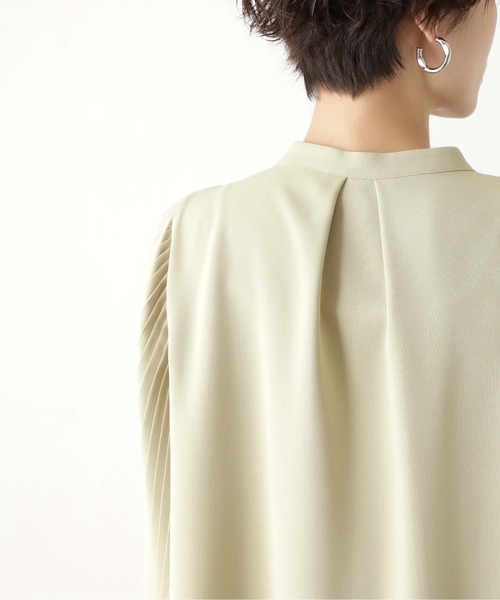 N.（N. Natural Beauty Basic）（エヌエヌナチュラルビューティーベーシック）の「【WEB限定】【追加生産】◆ゴールドボタンプリーツブラウス（シャツ/ブラウス・レディース・ライトブルー/オフホワイト/ライトグリーン・MEDIUM）」の12枚目の写真