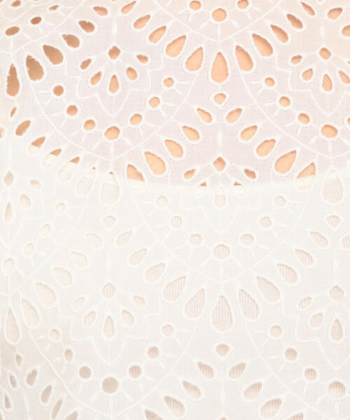 TOMORROWLAND （トゥモローランド）の「ホールドットエンブロイダリー ラッフルスリーブブラウス（シャツ/ブラウス・レディース・ライトブルー/ホワイト・36）」の8枚目の写真