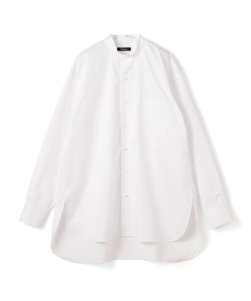 EDITION(エディション)の「T/C TWILL コットンポリエステル バンドカラーシャツ(シャツ/ブラウス・レディース・ホワイト/ベージュ・FREE)」の2枚目の写真