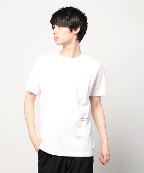 REPLAY（リプレイ）の「ピースダイ オーガニックコットンジャージーTシャツ（Tシャツ/カットソー・メンズ・ブラック/ブルー/ホワイト/サファリグリーン/オートミール・SMALL/XX-LARGE/X-LARGE/MEDIUM/LARGE）」の2枚目の写真