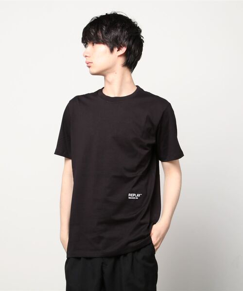 REPLAY（リプレイ）の「ピースダイ オーガニックコットンジャージーTシャツ（Tシャツ/カットソー・メンズ・ブラック/ブルー/ホワイト/サファリグリーン/オートミール・SMALL/XX-LARGE/X-LARGE/MEDIUM/LARGE）」の3枚目の写真