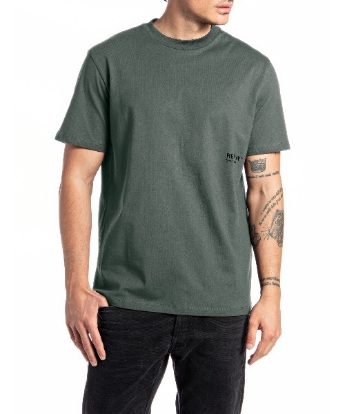 REPLAY（リプレイ）の「ピースダイ オーガニックコットンジャージーTシャツ（Tシャツ/カットソー・メンズ・ブラック/ブルー/ホワイト/サファリグリーン/オートミール・SMALL/XX-LARGE/X-LARGE/MEDIUM/LARGE）」の5枚目の写真