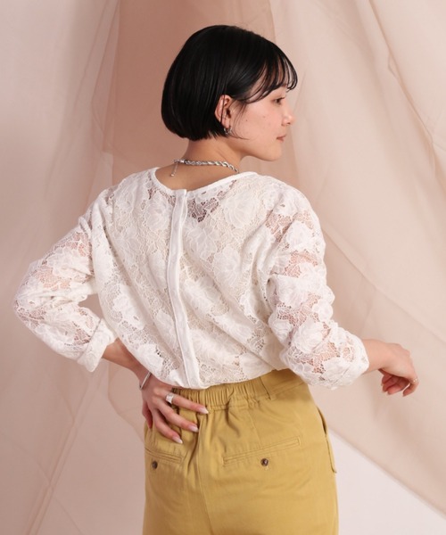 cepo(セポ)の「レース2WAYプルオーバー(カーディガン/ボレロ・レディース・ブラック/オフホワイト/イエロー・M)」の2枚目の写真
