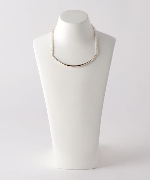 BEAUTY&YOUTH UNITED ARROWS（ビューティーアンドユースユナイテッドアローズ）の「BY ミニ フェイクパール バー ショート ネックレス（ネックレス・レディース・ゴールド・FREE）」の5枚目の写真