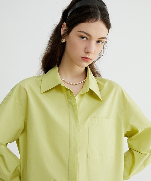 Fano Studios（ファノ ストゥディオズ）の「【Fano Studios】Secret double placket color shirt FC22S046（シャツ/ブラウス・レディース・ライトグリーン・S/L/M）」の5枚目の写真
