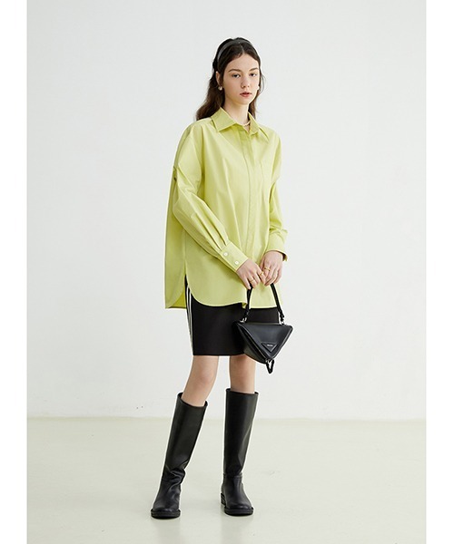Fano Studios（ファノ ストゥディオズ）の「【Fano Studios】Secret double placket color shirt FC22S046（シャツ/ブラウス・レディース・ライトグリーン・S/L/M）」の2枚目の写真