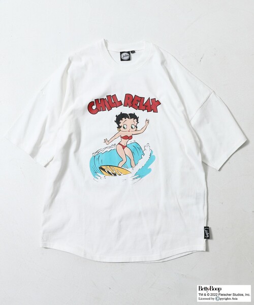 FREAK'S STORE（フリークスストア）の「WEB限定 CHILLAX/チラックス ビッグシルエット サーフプリントTシャツ（Tシャツ/カットソー・メンズ・ネイビー/グレー/ホワイト・LARGE/MEDIUM）」の12枚目の写真