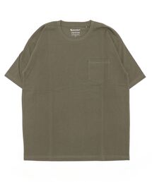 【BLUE STANDARD/ブルースタンダード】汗染みの目立ちにくいゼロステイン 汗シミ防止加工 撥水性 UVカット 胸ポケット付きクルーネックTシャツ