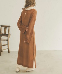 メッシュニットロングワンピース/【WEB/EC限定商品】