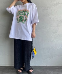 B ONE SOUL | 【WEB限定】[SEQUENCE BY B-ONE-SOUL/シークエンス] フレイムカレッジロゴワッペン クルーネックTシャツ(Tシャツ/カットソー)