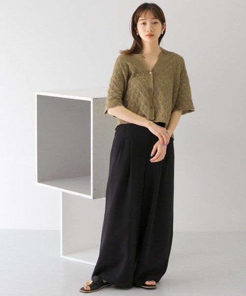 KBF(ケイビーエフ)の「ダブルタックワイドパンツ(その他パンツ・レディース・グレー/ブラック/オレンジ系その他・36/38)」の22枚目の写真