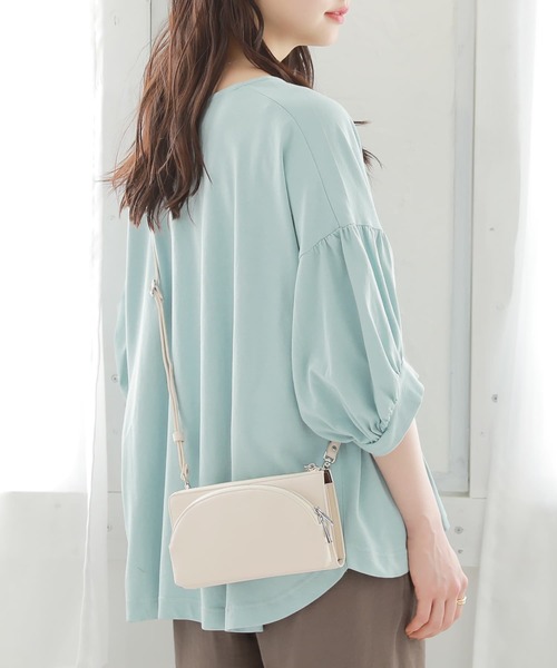 osharewalker（オシャレウォーカー）の「【廃盤】『2wayウォレットポシェットショルダー』（ショルダーバッグ・レディース・ピンク/ブラック/ミント/アイボリー・FREE）」の2枚目の写真