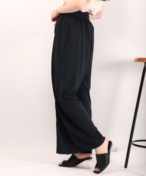 Anna Nicola（アンナニコラ）の「Anna Nicola レイヤード ワイドパンツ（その他パンツ・レディース・ベージュ/ネイビー・38）」の10枚目の写真