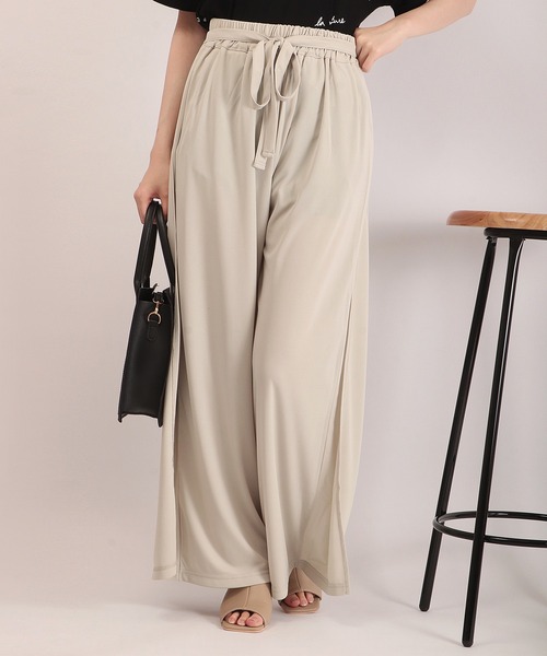 Anna Nicola（アンナニコラ）の「Anna Nicola レイヤード ワイドパンツ（その他パンツ・レディース・ベージュ/ネイビー・38）」の5枚目の写真