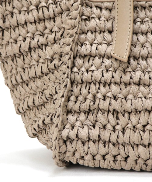 Bermosa（ベルモサ）の「船形 かごバッグ かごトート（かごバッグ・レディース・ブラック/ベージュ/アイボリー/ピンク系その他・FREE）」の8枚目の写真