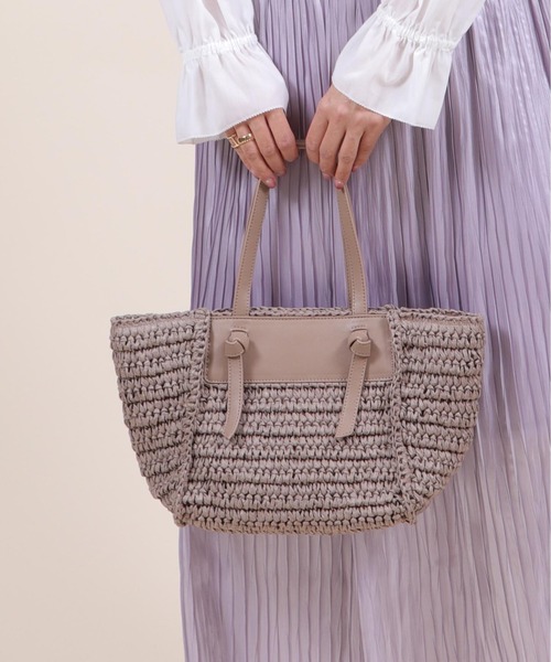 Bermosa（ベルモサ）の「船形 かごバッグ かごトート（かごバッグ・レディース・ブラック/ベージュ/アイボリー/ピンク系その他・FREE）」の20枚目の写真