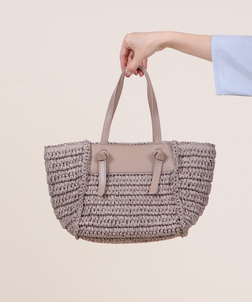 Bermosa（ベルモサ）の「船形 かごバッグ かごトート（かごバッグ・レディース・ブラック/ベージュ/アイボリー/ピンク系その他・FREE）」の17枚目の写真