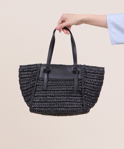 Bermosa（ベルモサ）の「船形 かごバッグ かごトート（かごバッグ・レディース・ブラック/ベージュ/アイボリー/ピンク系その他・FREE）」の21枚目の写真