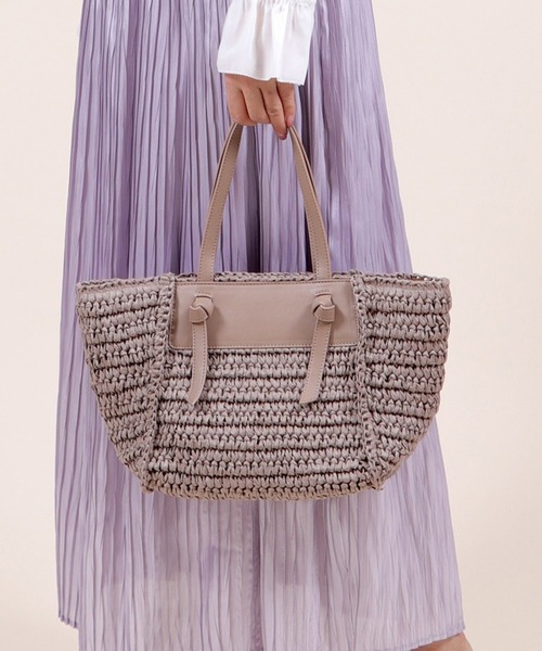 Bermosa（ベルモサ）の「船形 かごバッグ かごトート（かごバッグ・レディース・ブラック/ベージュ/アイボリー/ピンク系その他・FREE）」の19枚目の写真