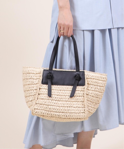 Bermosa（ベルモサ）の「船形 かごバッグ かごトート（かごバッグ・レディース・ブラック/ベージュ/アイボリー/ピンク系その他・FREE）」の16枚目の写真